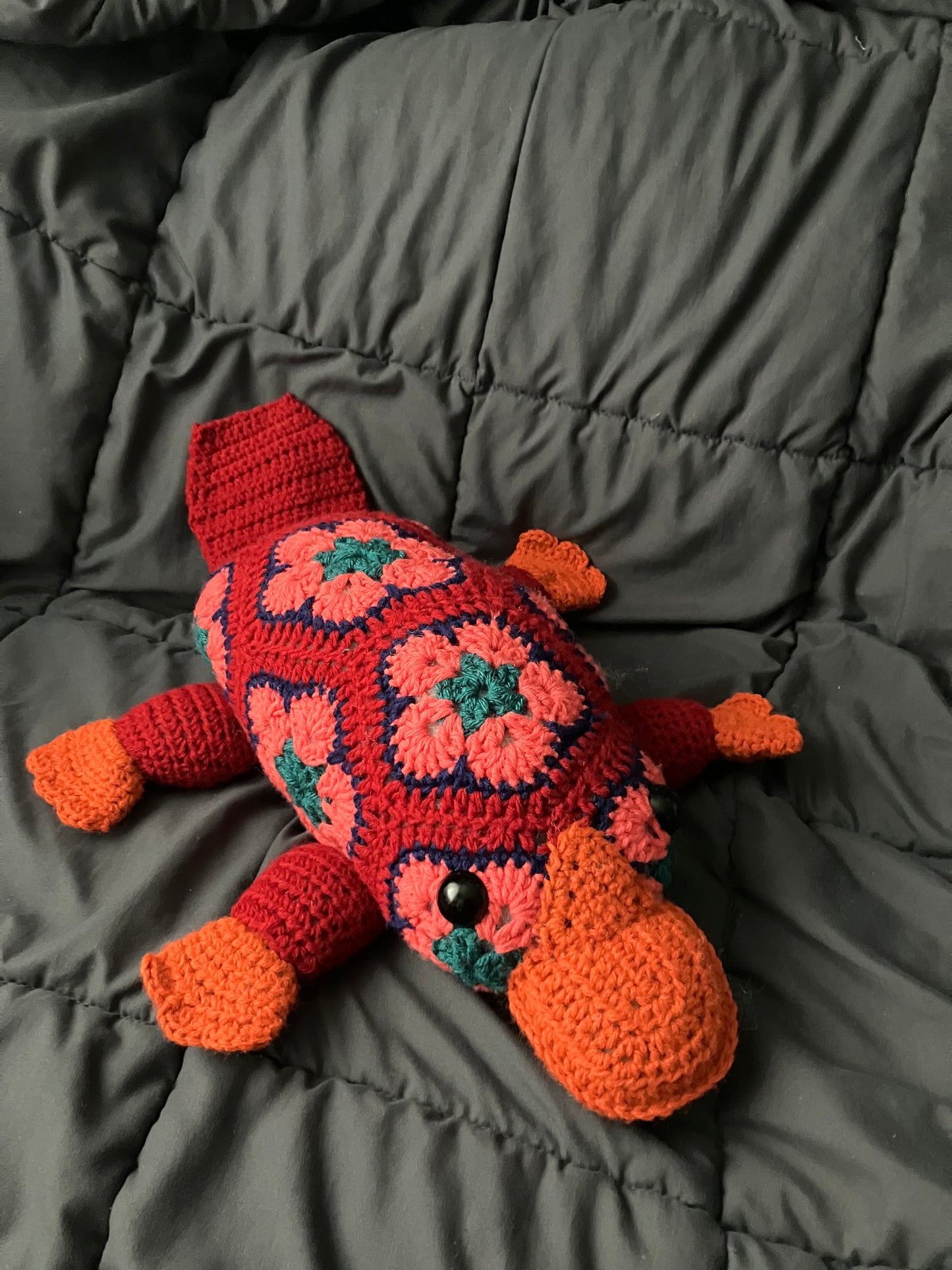 Tori (Petal-pus crochet platypus)