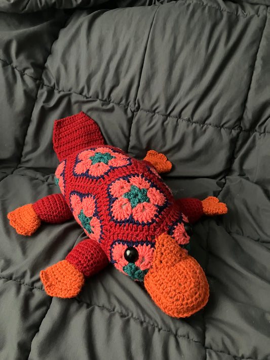 Tori (Petal-pus crochet platypus)