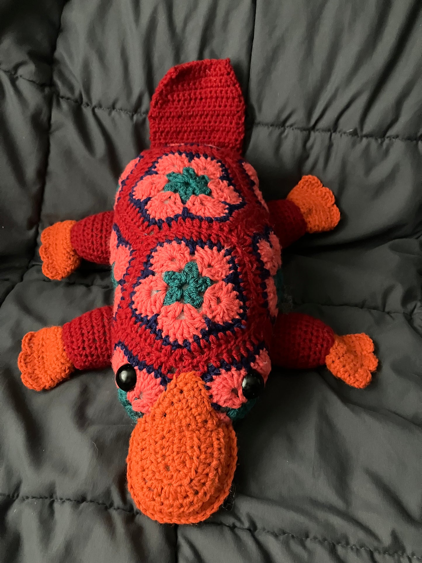 Tori (Petal-pus crochet platypus)