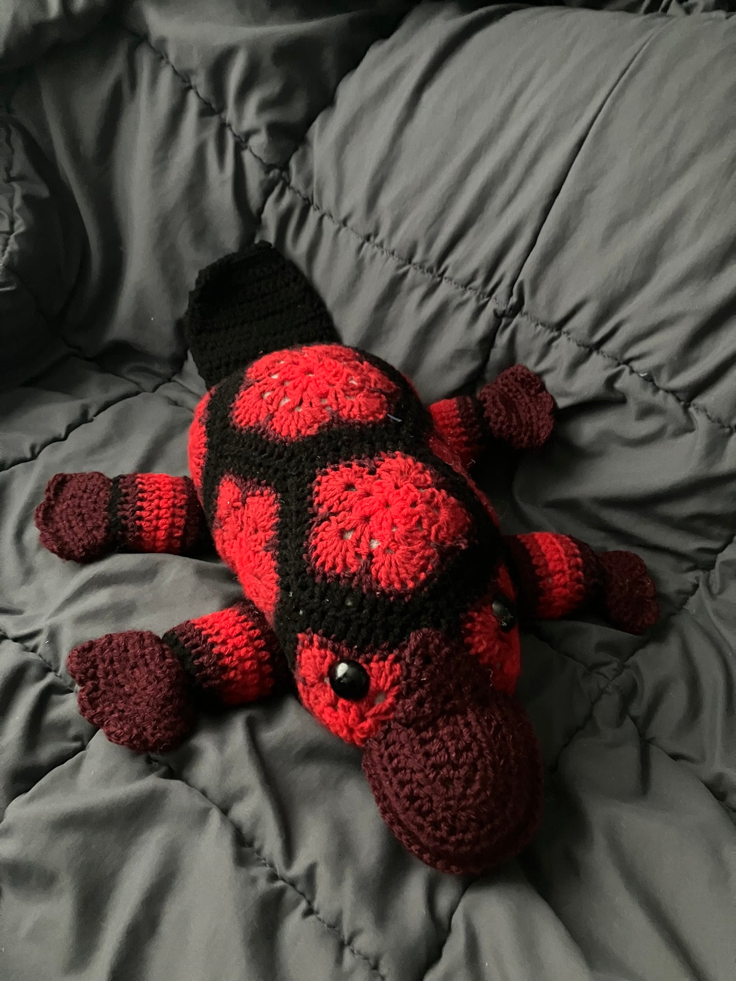 Rage (Petal-pus crochet platypus)