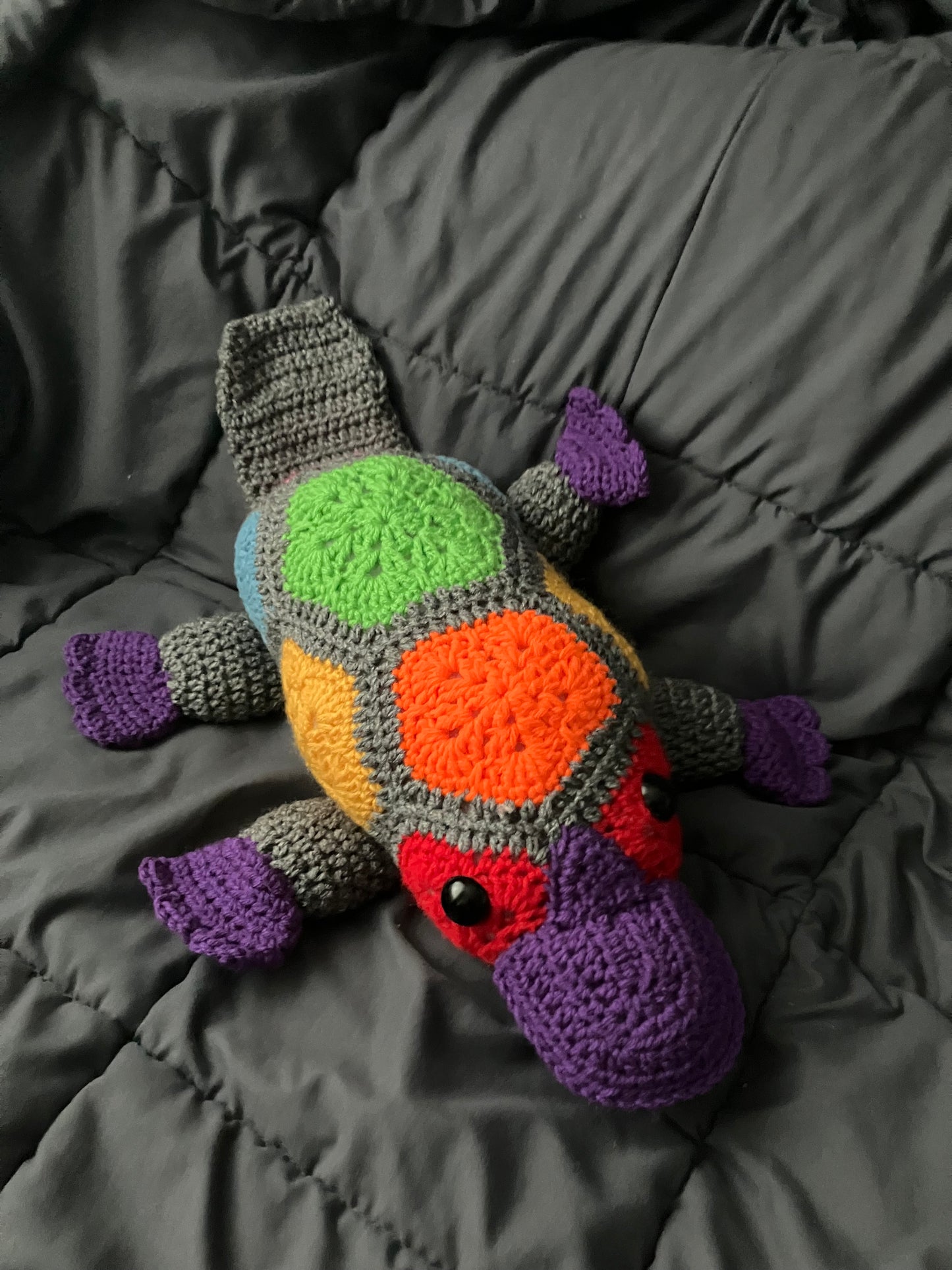 Blocks (Petal-pus crochet platypus)