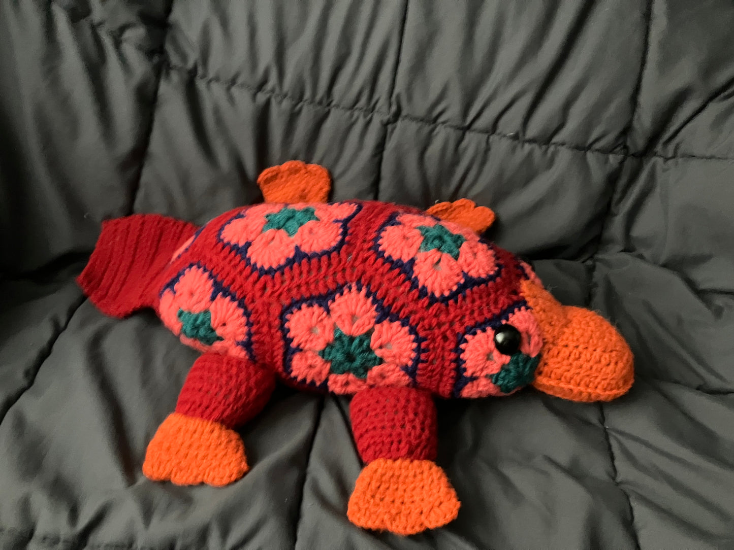 Tori (Petal-pus crochet platypus)