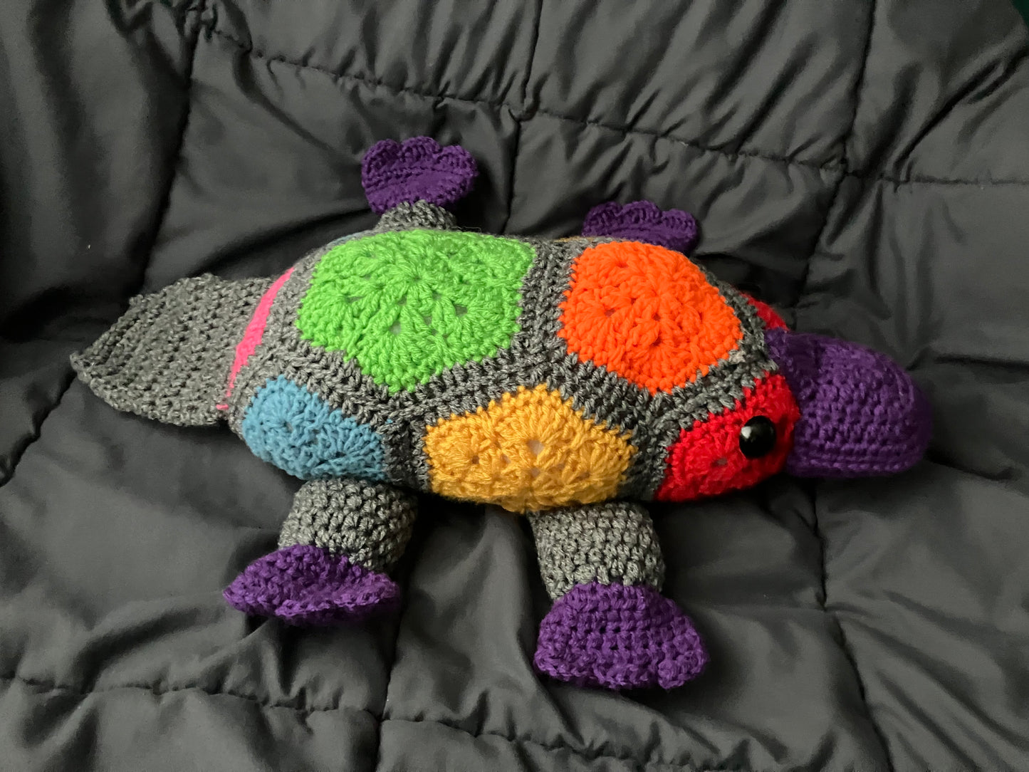 Blocks (Petal-pus crochet platypus)