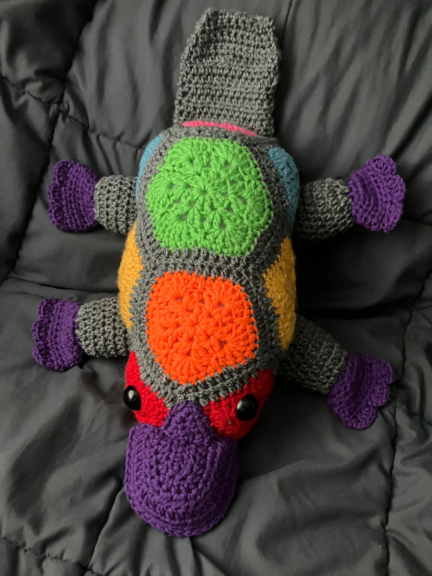 Blocks (Petal-pus crochet platypus)