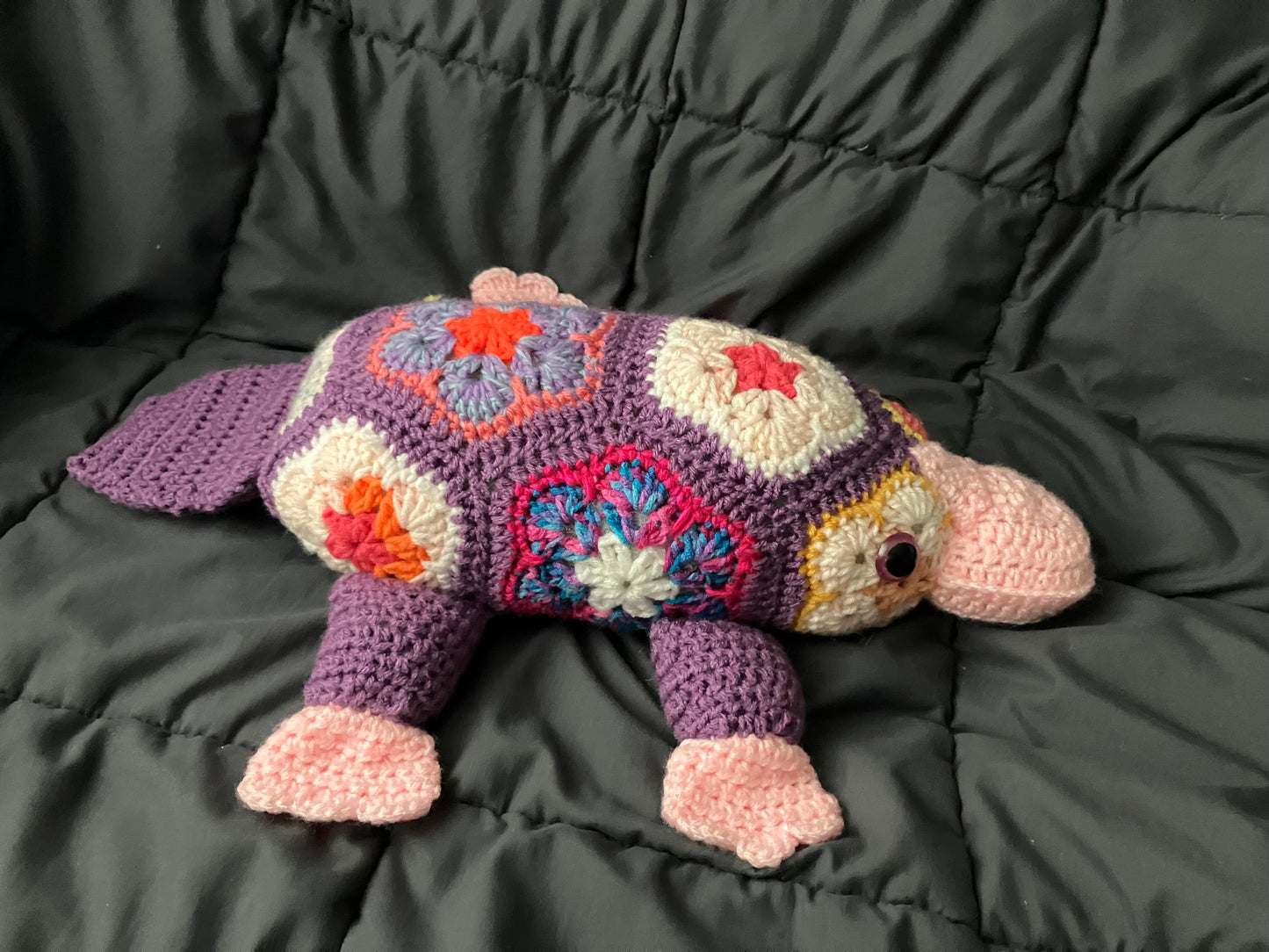 Patches (Petal-pus crochet platypus)