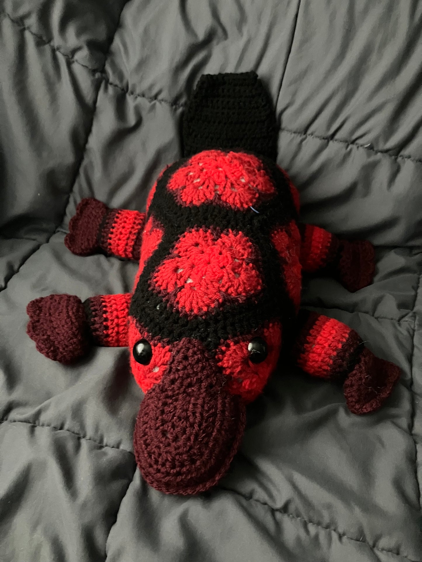 Rage (Petal-pus crochet platypus)