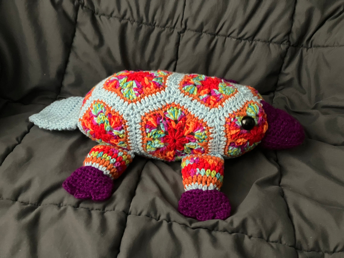 Crayola (Petal-pus crochet platypus)