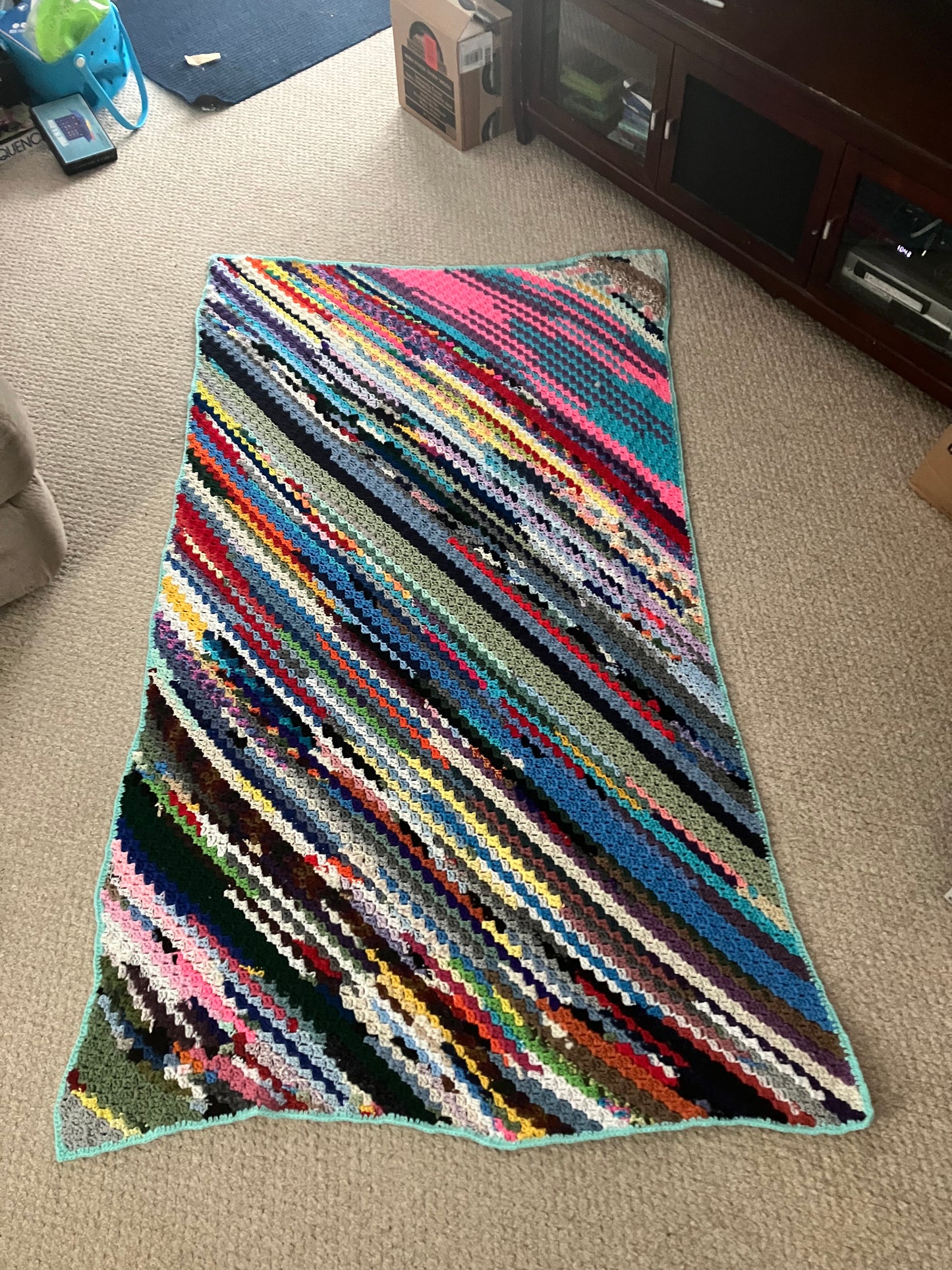 Diagonal Scrap Blanket