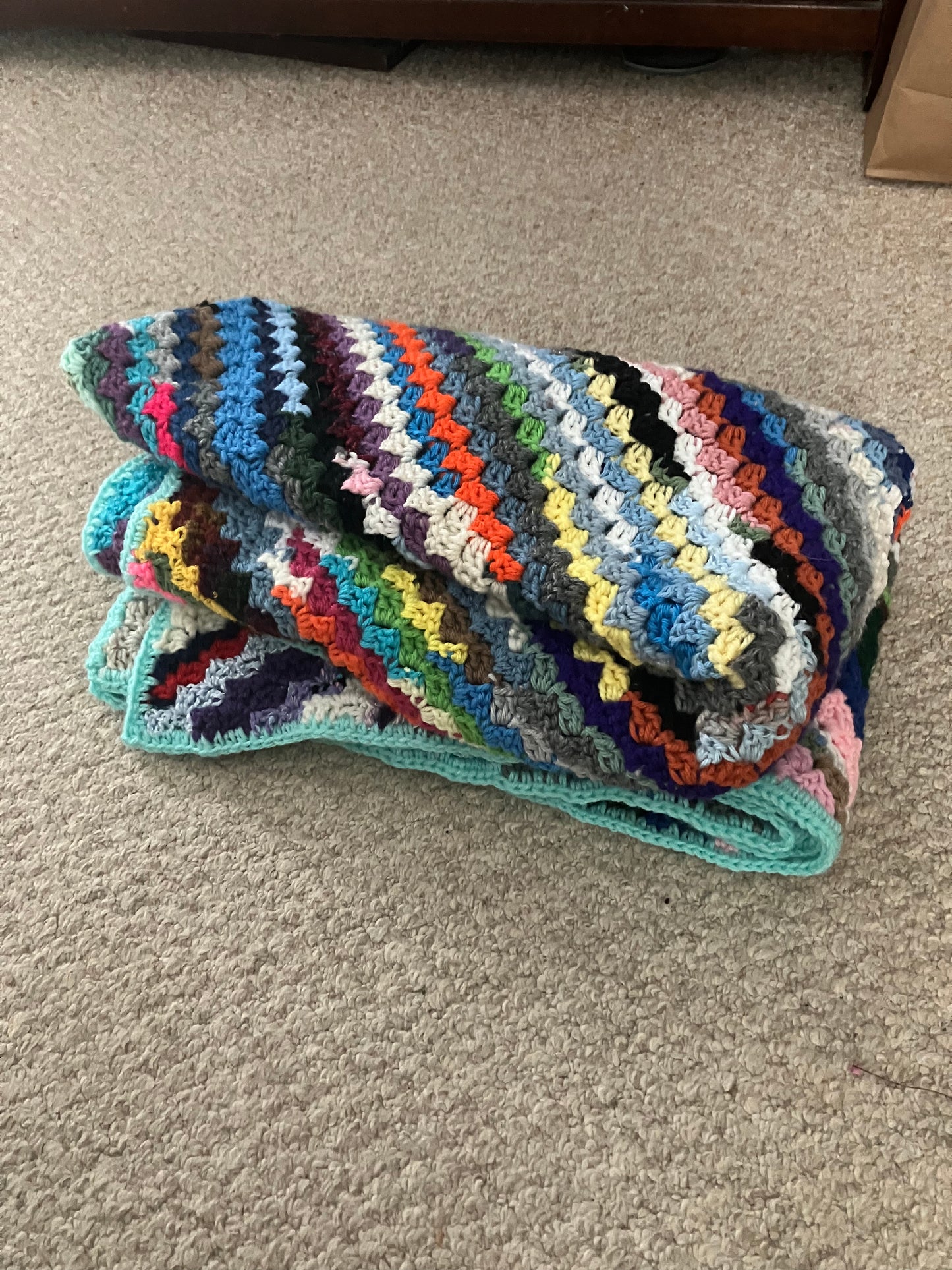 Diagonal Scrap Blanket